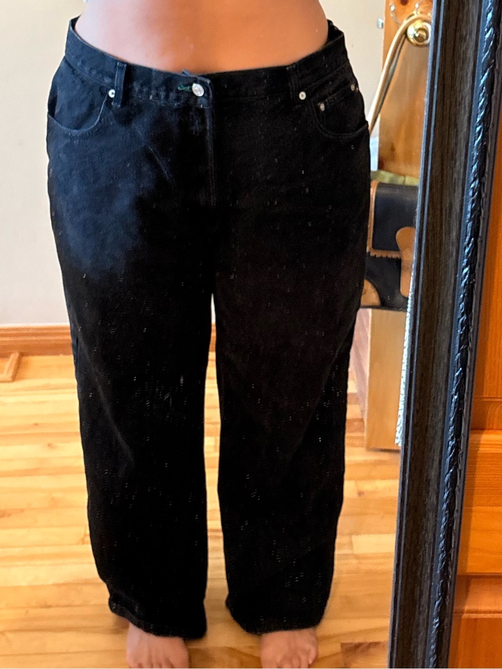 Tommy Hilfiger Black Straight-Leg Jeans